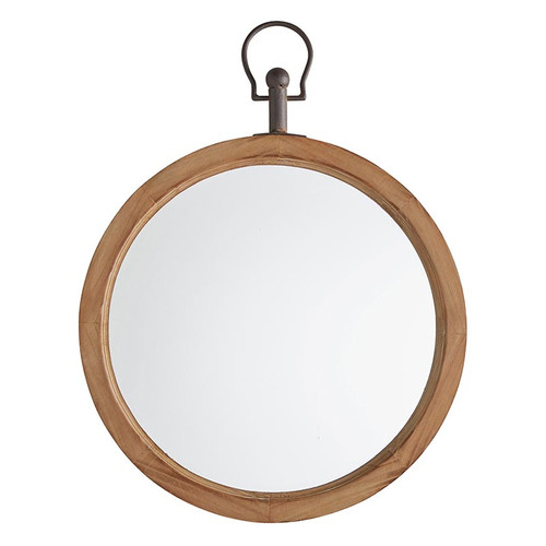 Wooden Hanging Mirror - Large