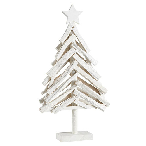 Wooden Strip Christmas Tree with Star