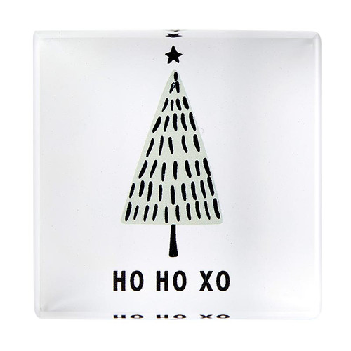 2" Square Lucite Block - Ho Ho Xo