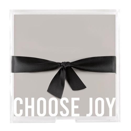Square Notepaper Tray - Choose Joy