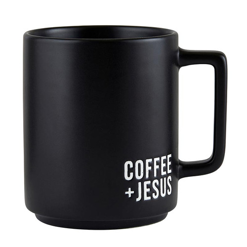 Matte Caf&eacute; Mug - Coffee + Jesus