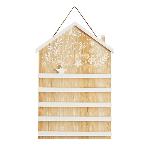 Advent Calendar - Names of Jesus - White/Natural Wood