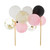 Balloon Cake Topper - Black-Pink-White