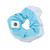 Scrunchie Single - Light Blue/White