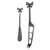 Gun Metal Bow Charcuterie Essentials Cheese Knives - Set of 2