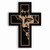 Carved Cross Of Faith Collection - Jesus Black Small