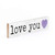 Toothpick Sign - Love You Purple Heart