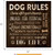 Wood Pallet - Dog Rules Paw Prints