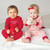 Waffle Knit Two-Piece Pajama Set - Red Bows Waffle Knit Two-Piece Pajama Set - Red Bows