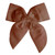 Velvet Wine Bottle Bow - Light Brown