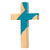 COLOR 5" Marble Cross - The Art of the Cross - Aqua Mist