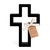 The Open Cross Collection - Black Open Cross - 8"H