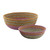 Bright Striped Seagrass Bowls - Set of 2