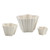 White Crimped Ceramic Bowls - Set of 3