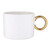 Ceramic Mug with Gold Handle - Natural