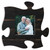Puzzle Pieces Artwork Photo Frame - Black Wood