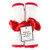 Plush Face Cloth Set - White with Red Trim