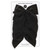 Velvet Bow Napkin Ties - Black - Set of 4