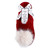 Plush Pom Pom Slippers -Burgundy + Beige Pom Pom