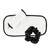 Plush Face Cloth Set - White with Black Trim