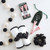 Plush Face Cloth Set - White with Black Trim