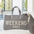 Grey Canvas Tote - Weekend Vibes