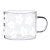 Large Glass Mug - White Flowers