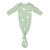 Knotted Gown - Green Safari with Dots