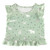 Two-Piece Short Sleeve + Shorts Ruffle Set - Green Safari with Dots 