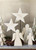 Wood Star On Iron Stand - White - Large