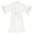 Long Ruffled Satin Robe - White + Gold Rings
