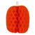 Honeycomb Decoration - Orange Pumpkin - Set of 2