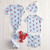 Knotted Gown - Blue Stripes + Lobsters