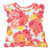 Two-Piece Short Sleeve + Shorts Ruffle Set - Rose Floral