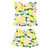 Two-Piece Short Sleeve + Shorts Ruffle Set - Pink Stripes + Lemons