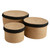 Jute Round Box With Lid - Set of 3