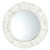 White Wood Beaded Mirror