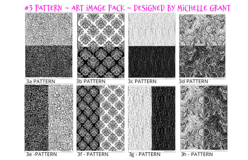 #3 Pattern - Art Image Pack by Michelle Grant desiGns
8x B&W  Pattern Art Images in A4 - 8x Digital Jpeg files @300 dpi   #3 Pattern - Art Image Pack by Michelle Grant desiGns
8x B&W  Pattern Art Images in A4 - 8x Digital Jpeg files @300 dpi