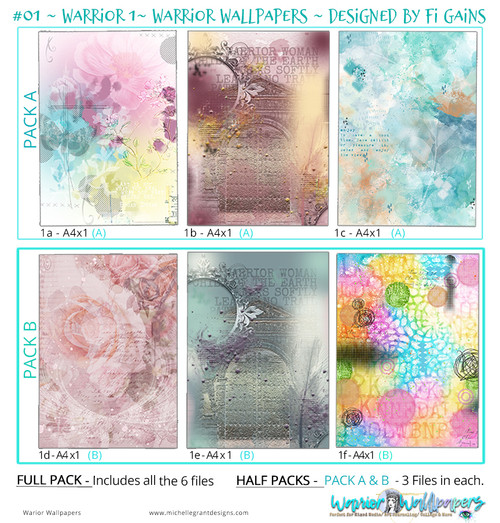 WARRIOR 1 - Warrior Wallpapers - by Fi Gains
Digital Mixed Media Backgrounds- A4 Digital Jpeg files @300 dpi  
FULL PACK - (6 Files)
HALF PACK A&B - (3 Files) WARRIOR 1 - Warrior Wallpapers - by Fi Gains
Digital Mixed Media Backgrounds- A4 Digital Jpeg files @300 dpi  
FULL PACK - (6 Files)
HALF PACK A&B - (3 Files)