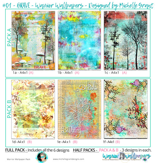 BRAVE - Wallpaper by Michelle Grant
Full pack = x6 - 300 - res files
1/2 packs = x3 -300 - res files (Pack A & Pack B) BRAVE - Wallpaper by Michelle Grant
Full pack = x6 - 300 - res files
1/2 packs = x3 -300 - res files (Pack A & Pack B)