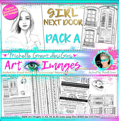 GIRL NEXT DOOR - Art Image Pack by Michelle Grant
Full pack = x10 - 300 - res files
1/2 packs = x5 -300 - res files (Pack A & Pack B)