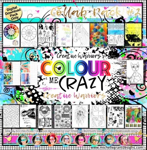 Colour Me Crazy ~ Creative Warriors Collab Pack #2
29x A4 Files +A5 
