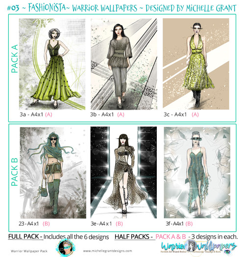 FASHIONISTA - Wallpaper by Michelle Grant
Full pack = x6 - 300 - res files
1/2 packs = x3 -300 - res files (Pack A & Pack B) also Available FASHIONISTA - Wallpaper by Michelle Grant
Full pack = x6 - 300 - res files
1/2 packs = x3 -300 - res files (Pack A & Pack B) also Available