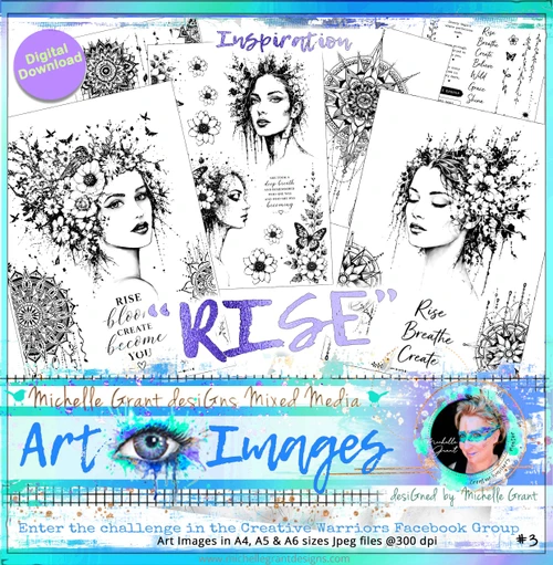 RISE - Printable Mixed Media Collection
Includes 9x 300-res, A4 files, A5 resized.