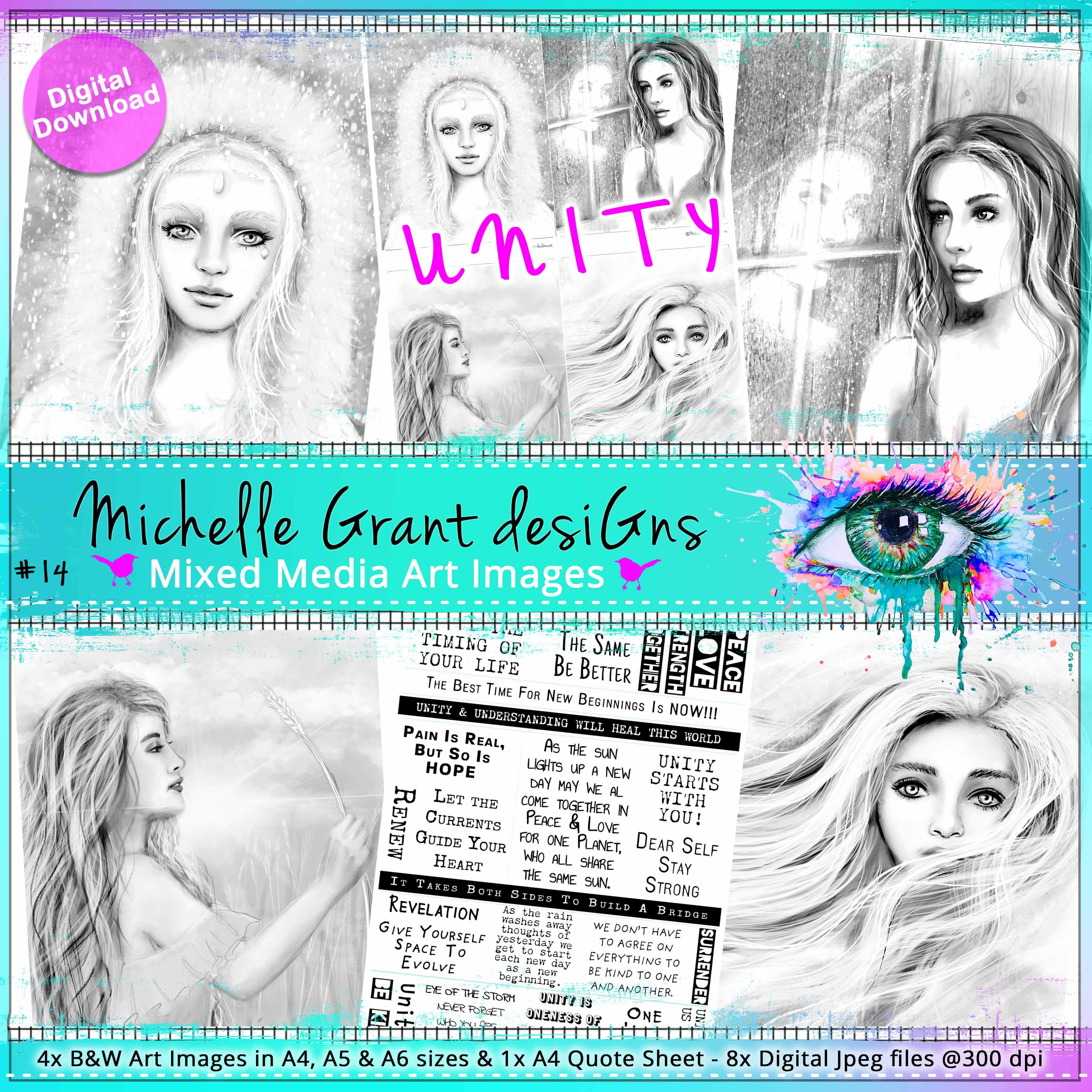 UNITY - Art Image Pack - By Michelle Grant - Michelle Grant DesiGns