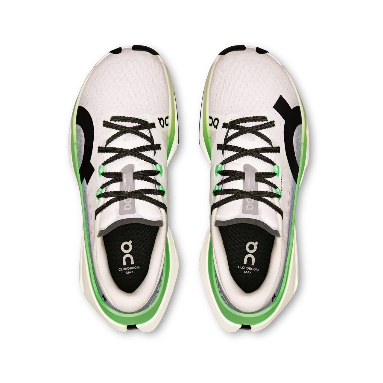 on Cloudboom 26.5 ホワイト/ブラック/グリーン On Running Cloudboom Echo 'White Black Green' 57.98995