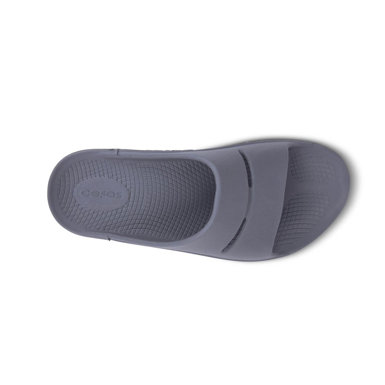 OOFOS Kids Gray Recovery Slide Sandals Oofos OOahh Limited Unisex Recovery Slide Sandals Black  main image 2