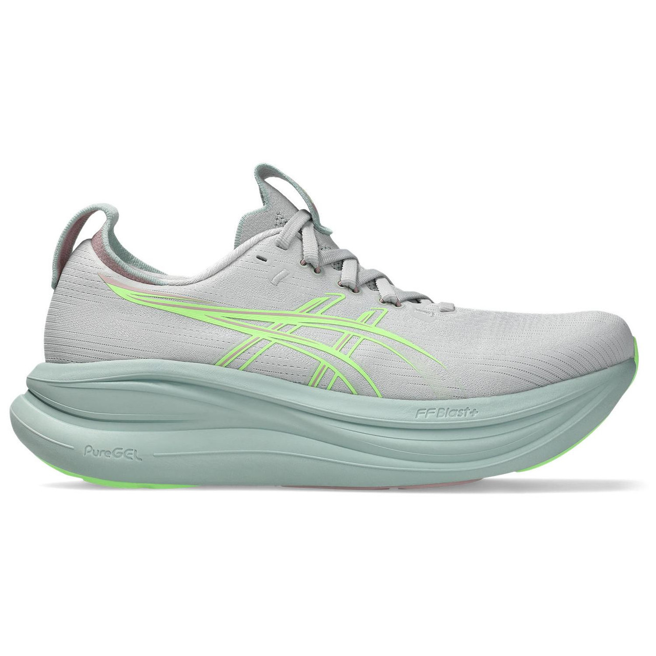 ASICS バスケットボールシューズ グレー/ミントグリーン Asics Gel Nimbus 28 Women's Road Running Shoe