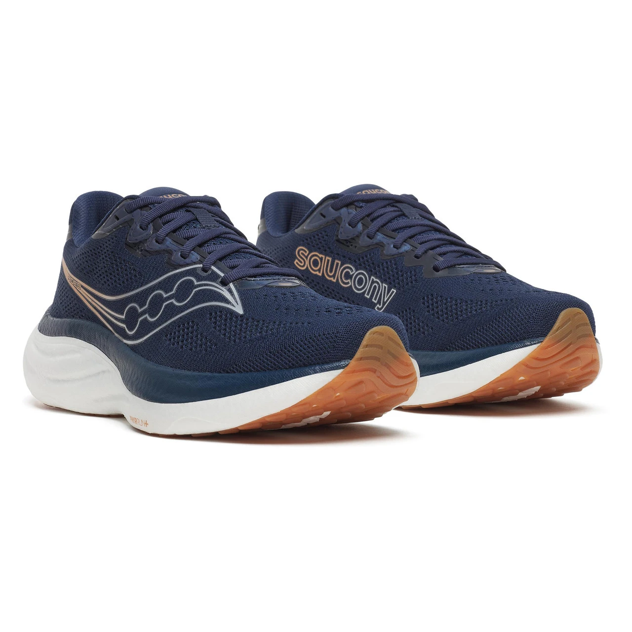 Saucony navy and gold Ride 19 running shoes Saucony Ride 19 Men main image 2