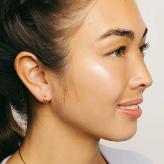Double Hoop Post Earrings